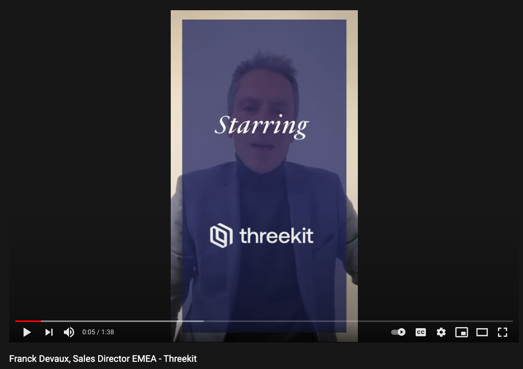 Video: Threekit featured by LVMH's La Maison des Startups program