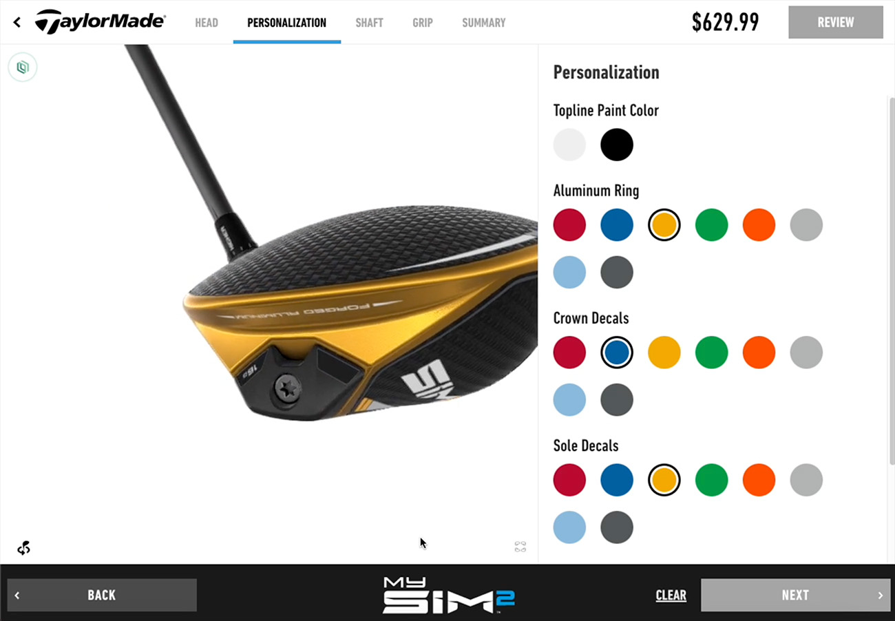 Taylormade Defines Personalization for Golf Equipment