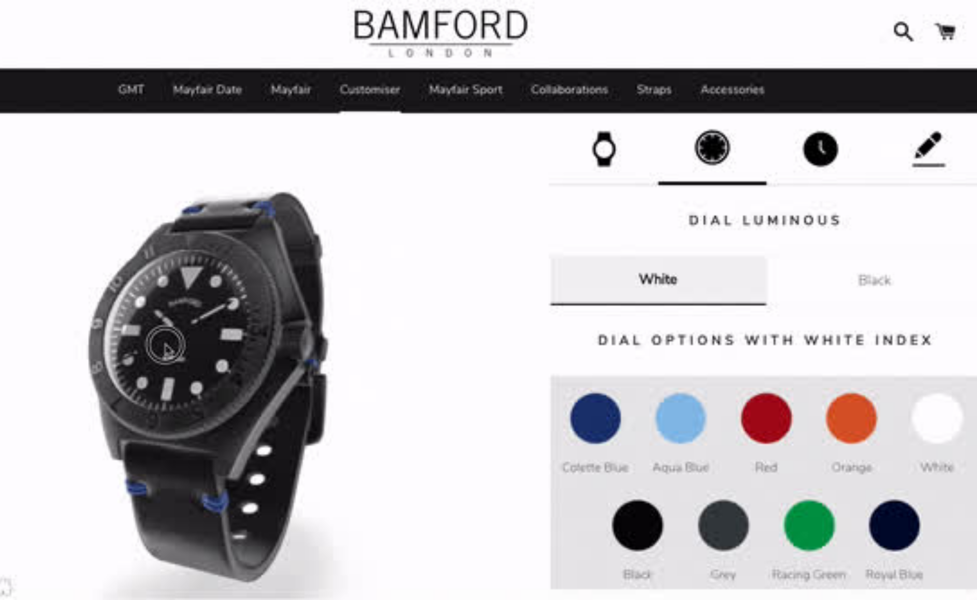 product configurator for a watch