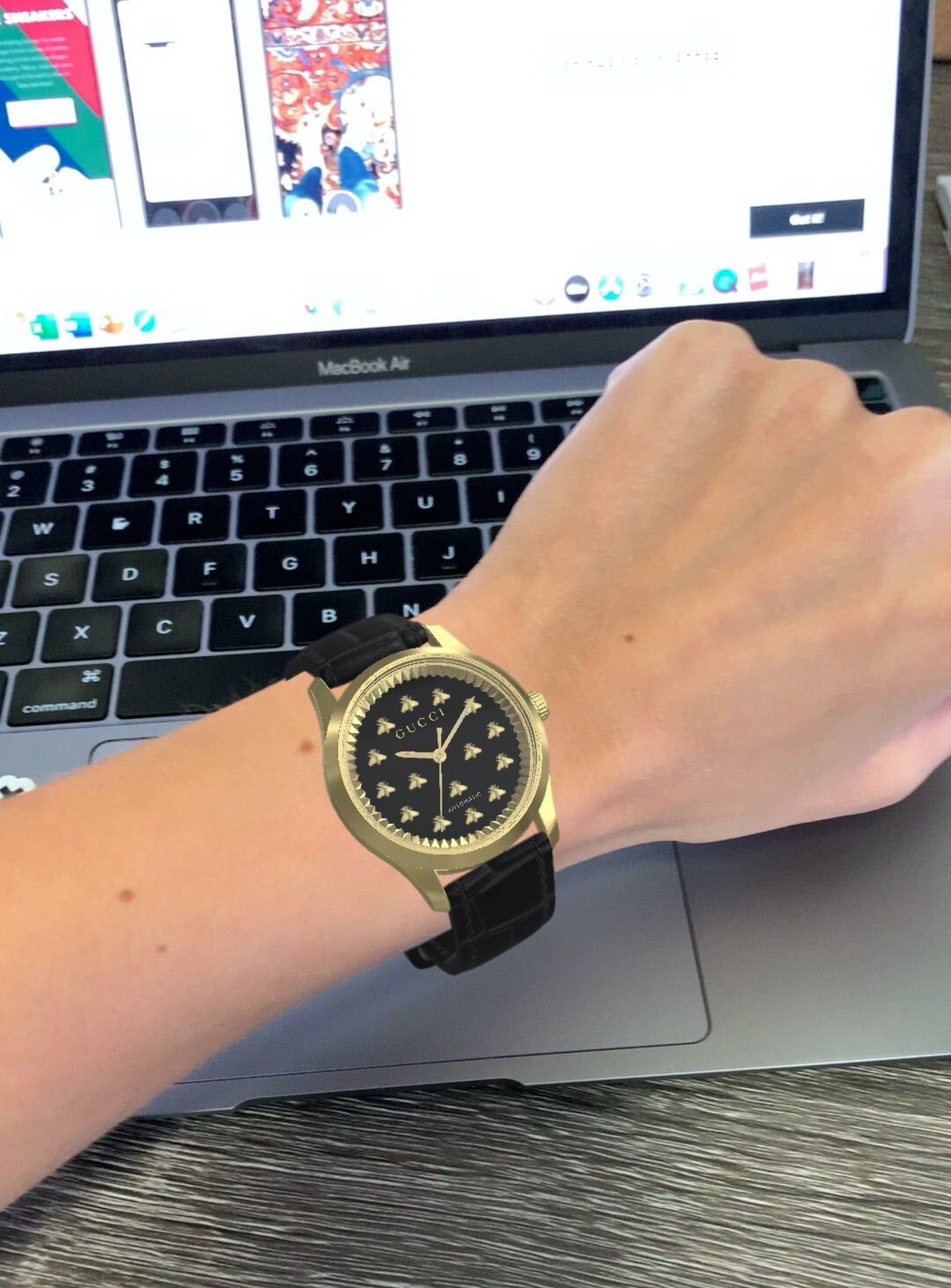 augmented reality shopping gucci watch