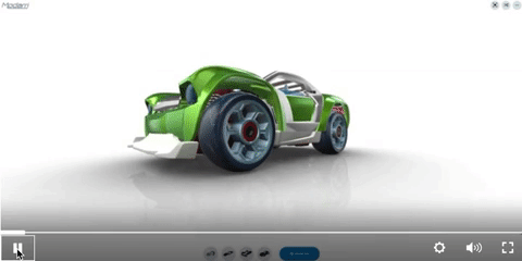 Cool 3D view of a custom toy car in a 3D configurator