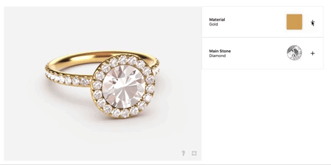 visual product configurator for woocommerce engagement ring